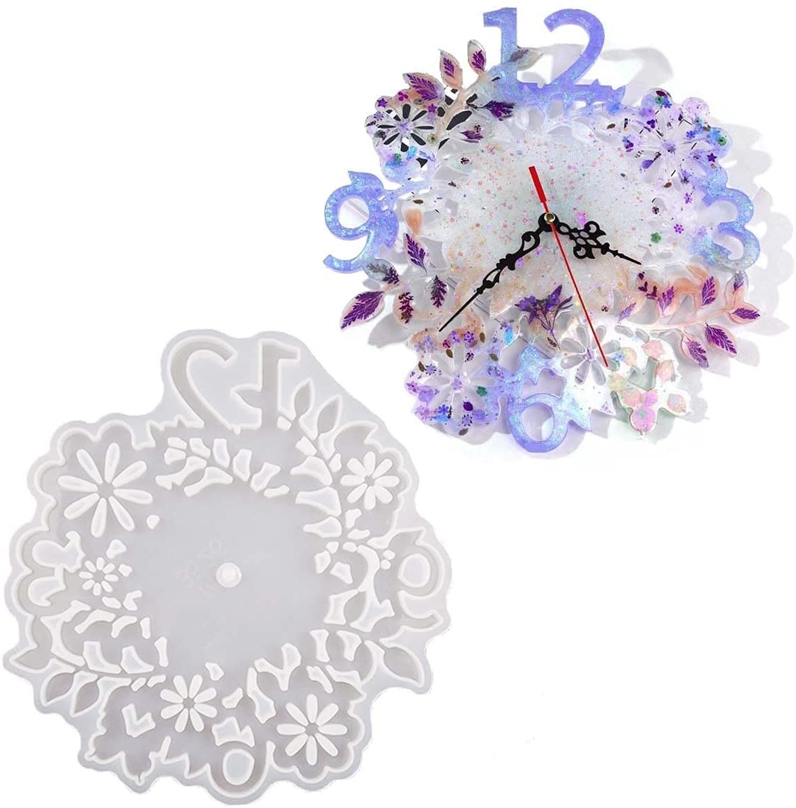 Flower Leaf Clock Resin Mold Set – IntoResin